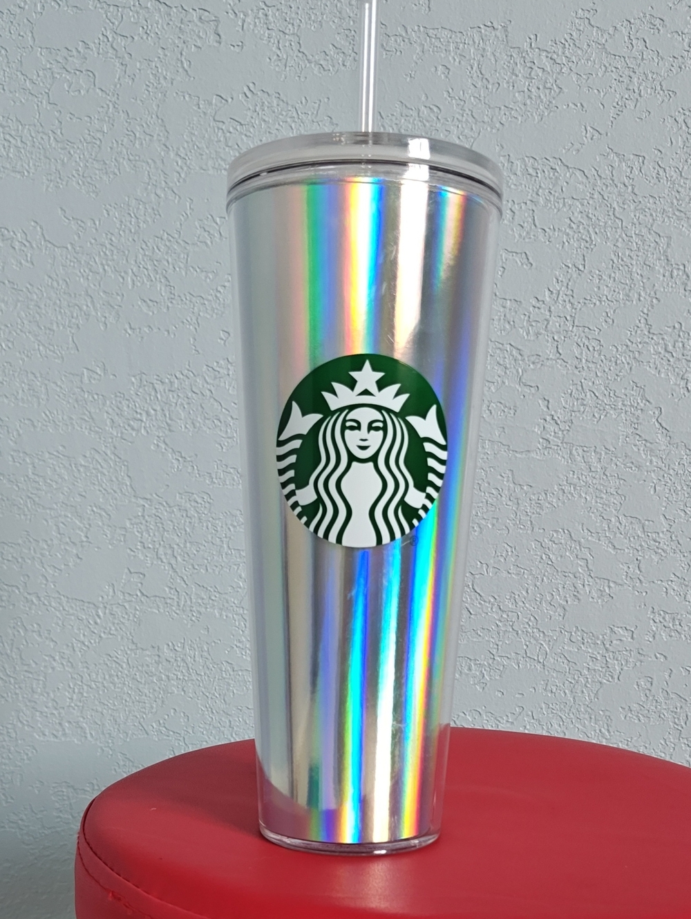 Starbucks Iridescent Holographic Tumbler with Green Logo